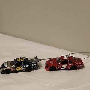 Plastic Nascar Jimmy Johnson And Kasey Kahne Tree Ornaments
